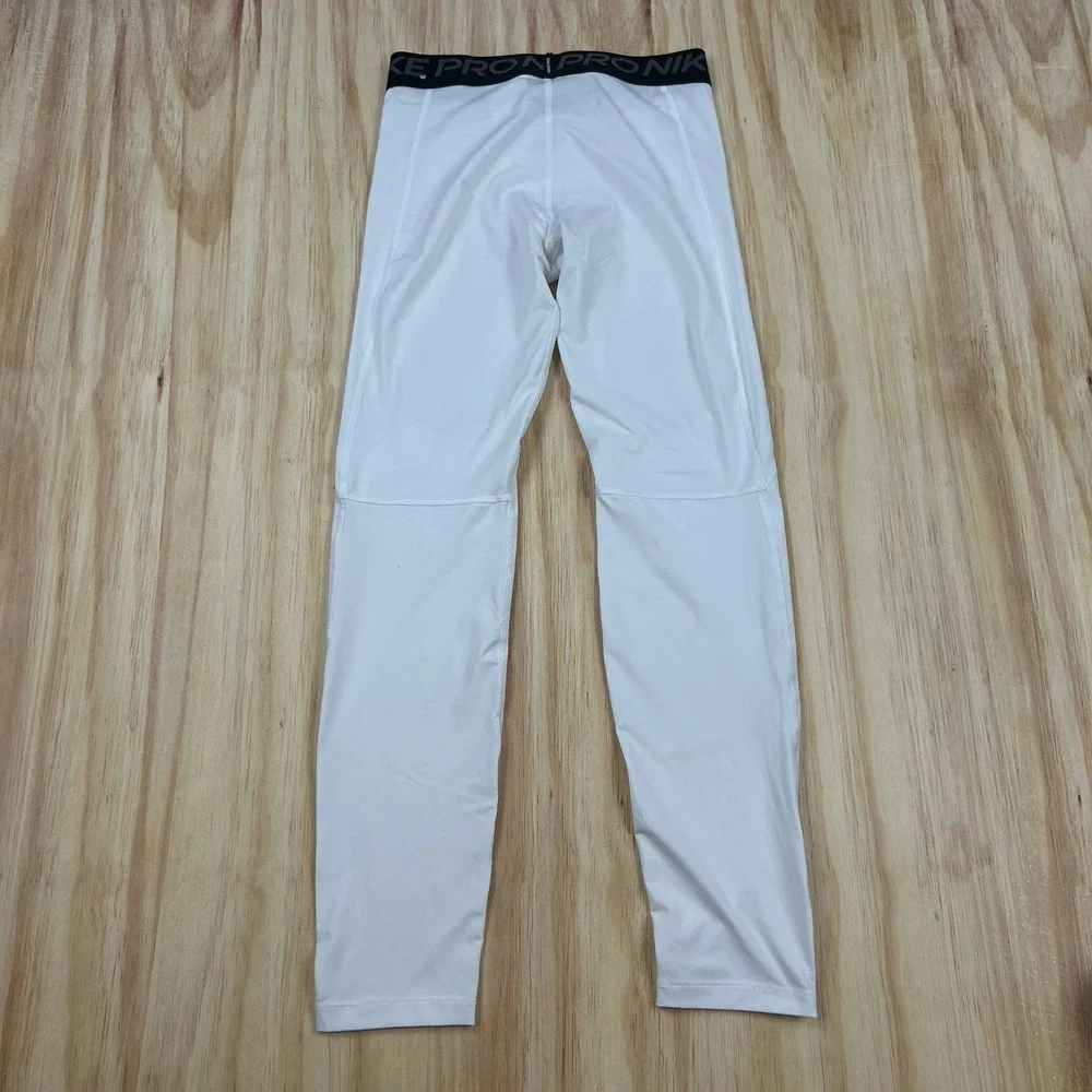 Nike Pro Dri-FIT Big Kids Boys Training‎ Tights Size XL  White CK4546-100 White